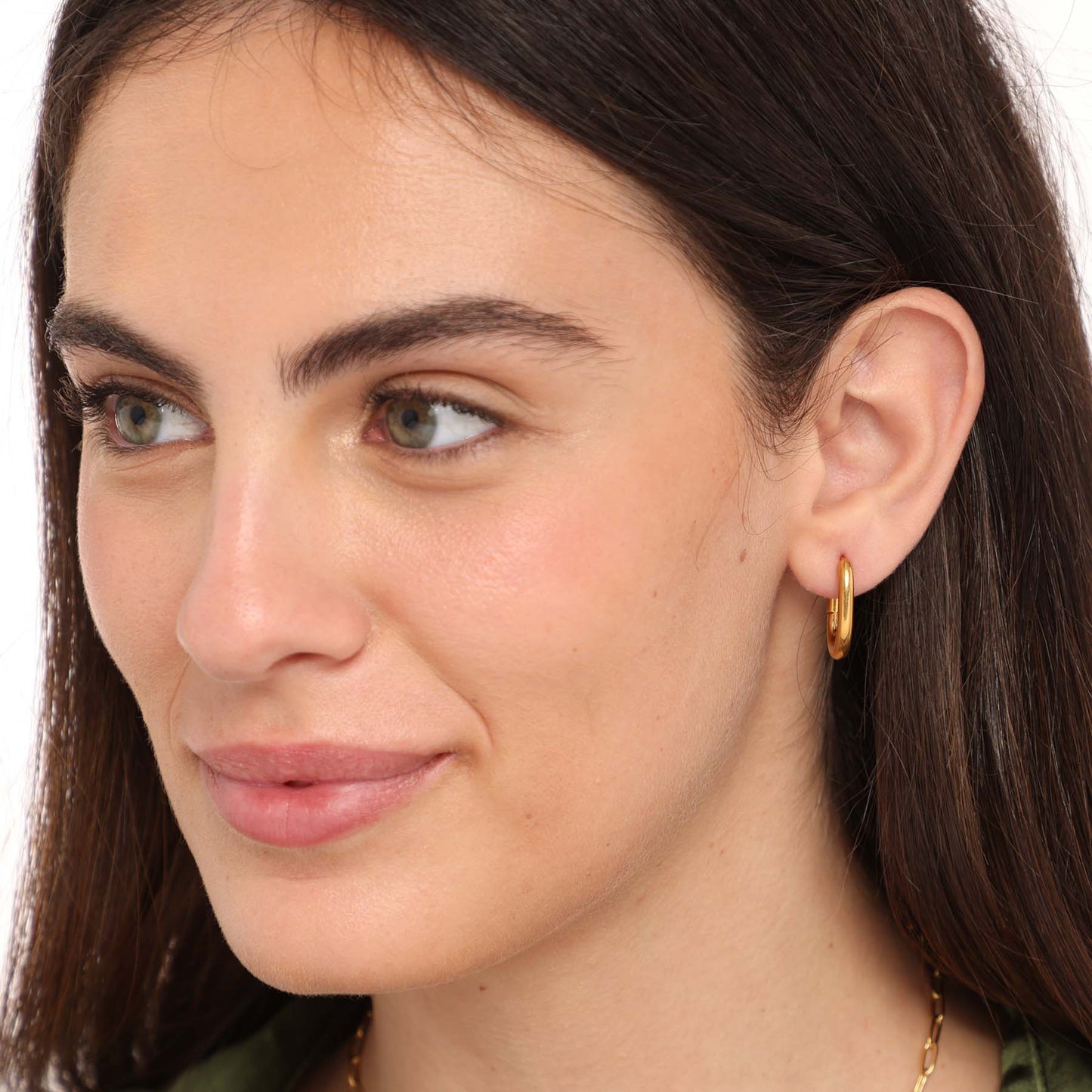 עגיל חישוק אליפטי סקאלי