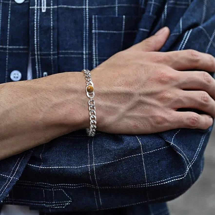 צמיד אבן עגולה