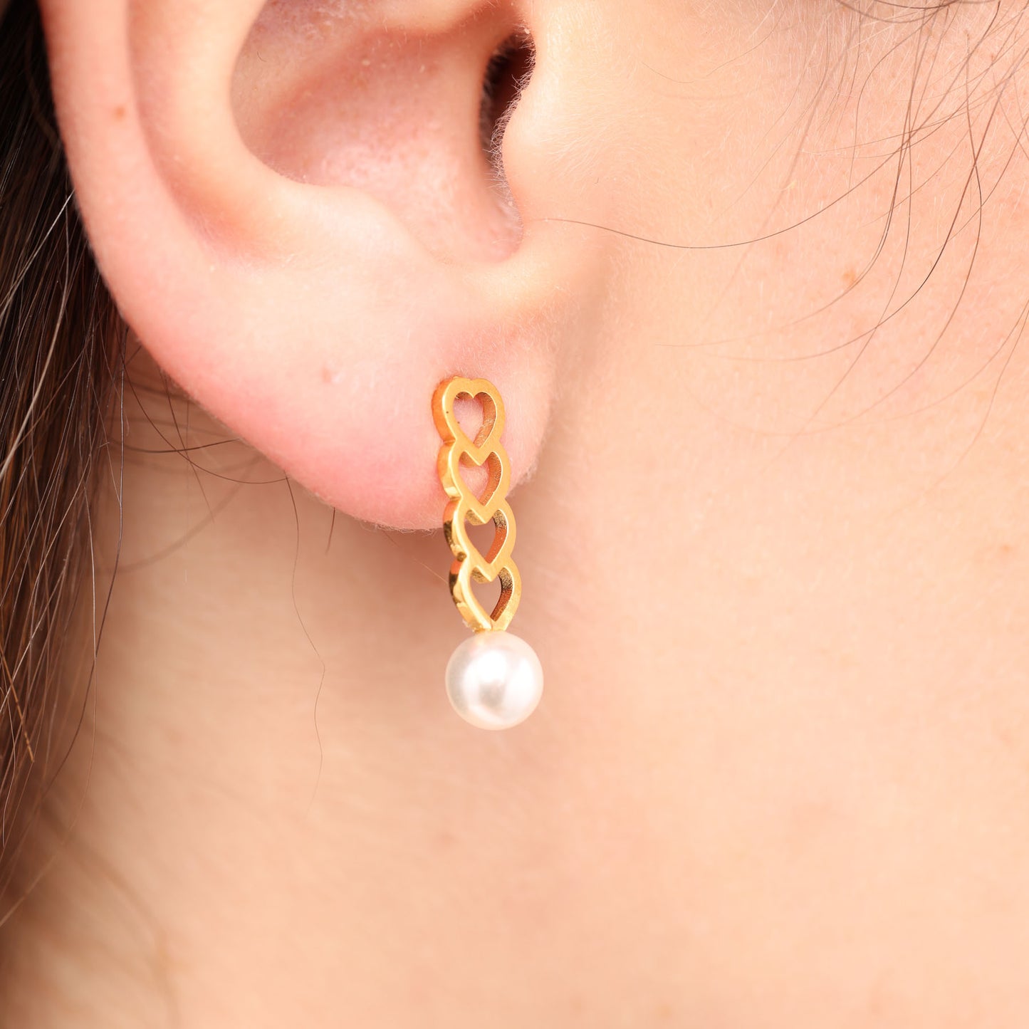 עגיל צמוד פנינה נלי